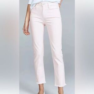 Paige Hoxton Light Pink Slim Crop Jeans Size 31